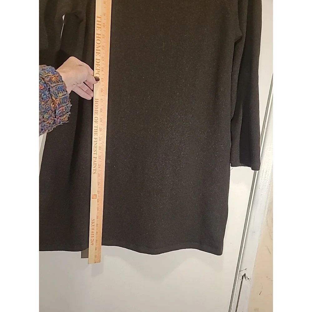 J Jill Tunic Sweater Wool Cashmere Long Sleeve V-neck Brown Front Pockets Lg Pet - Picture 16 of 16